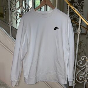 Nike White Crewneck Sweatshirt
